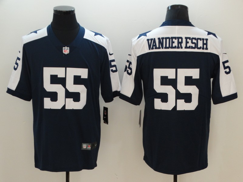 Men Dallas Cowboys #55 Vander esch Blue Thanksgiving Nike Vapor Untouchable Limited Playe NFL Jerseys->dallas cowboys->NFL Jersey